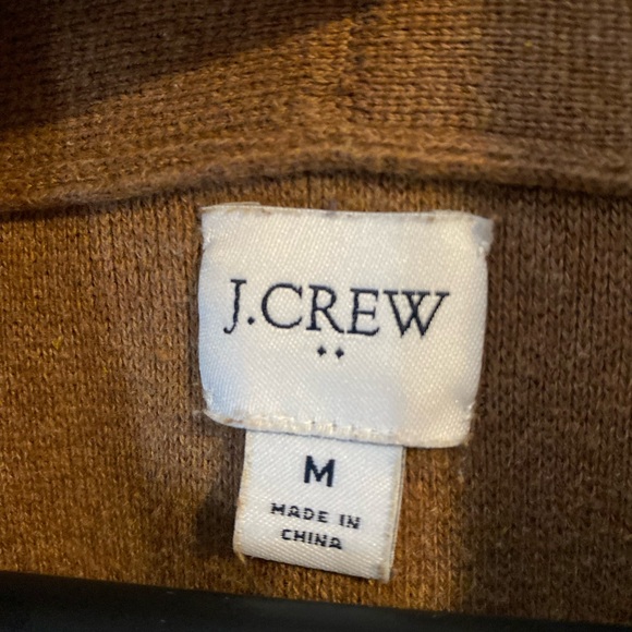J. Crew Women's Brown Long Cardigan with front pockets size medium 100% cotton - Picture 2 of 7